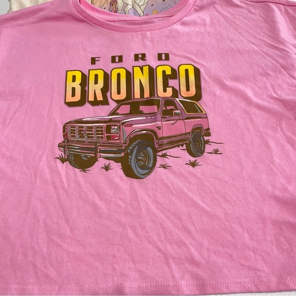 Wonder nation Girls Graphic Cropped T-Shirts - Pink and Cream size S 6-6X - Picture 7 of 11